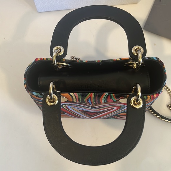 Lady Dior MiniHeart Design multicolor leather Limited Edition Purse/Crossbody - Picture 9 of 10